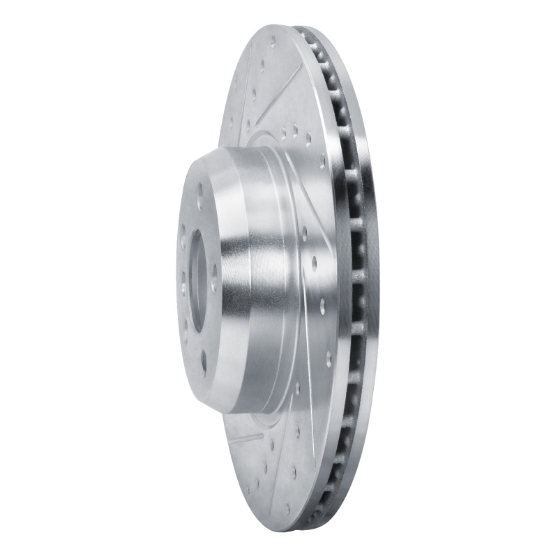 BMW Z4 Brake Rotor (1) - Front Left - R1 Concepts - Drilled & Slotted - Silver - `18-`25